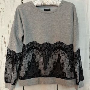 Venus lace detail long sleeved shirt